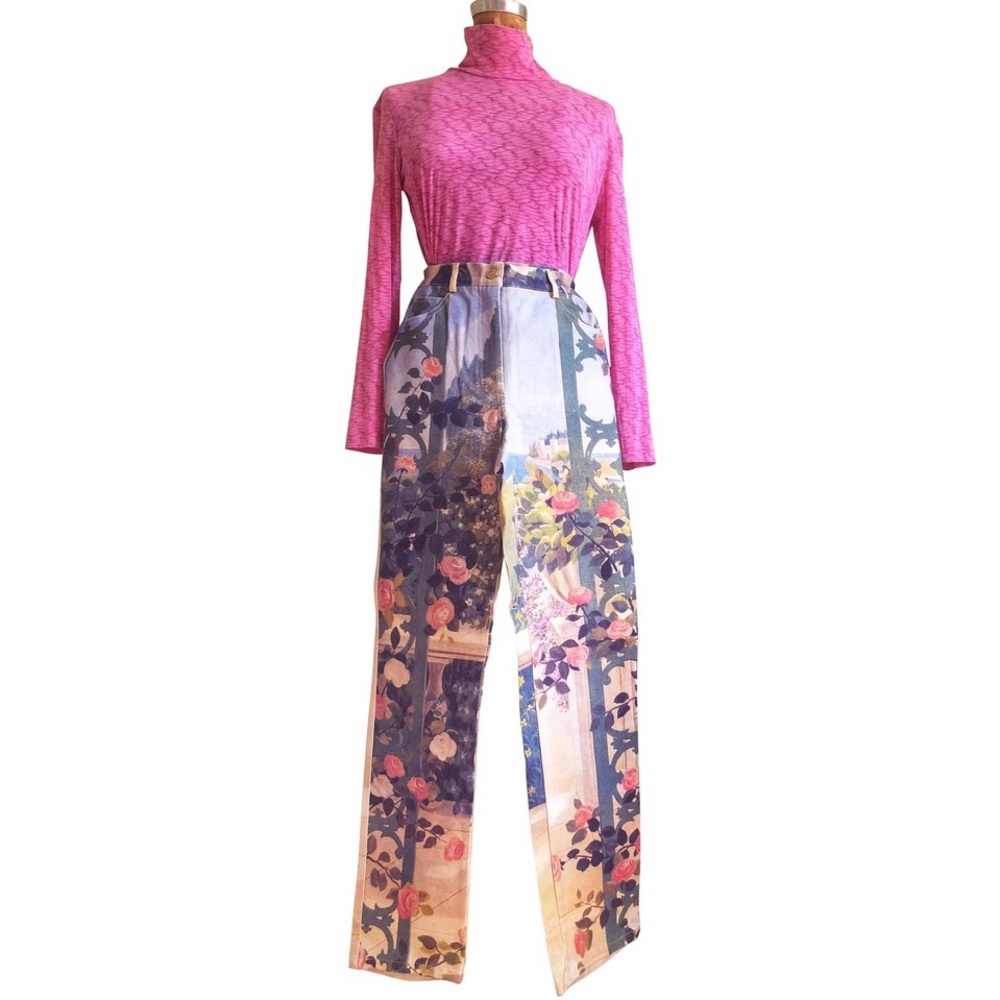 St. John Impressionist Garden Pattern Pants